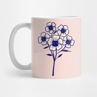 Cute blue flower cats in full bloom Mug